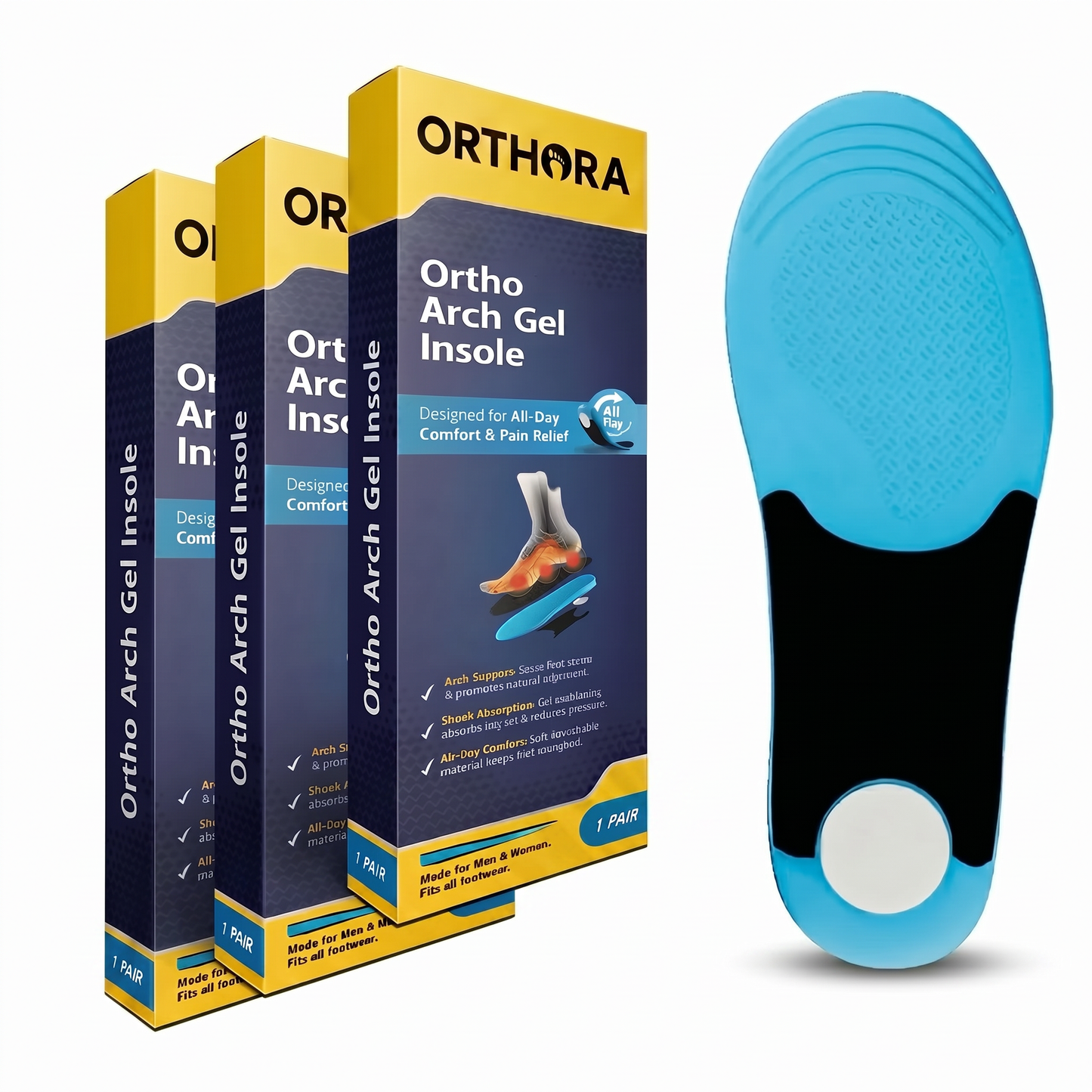 3-Pack All-Day Comfort & Support Insole