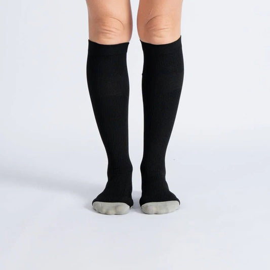 OrthoFlow™ Compression Socks - Black White