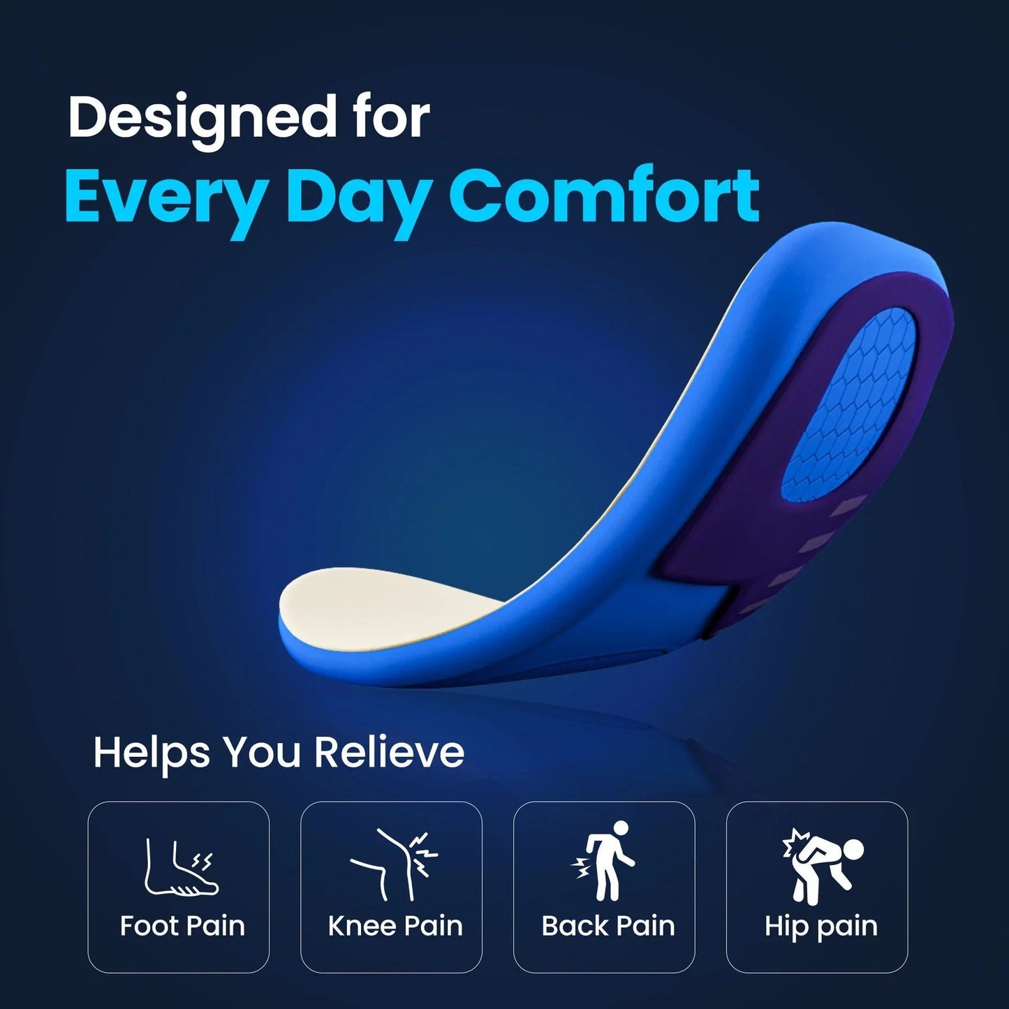 2-Pack Memory-Sole Gel Sport Orthotic Insoles