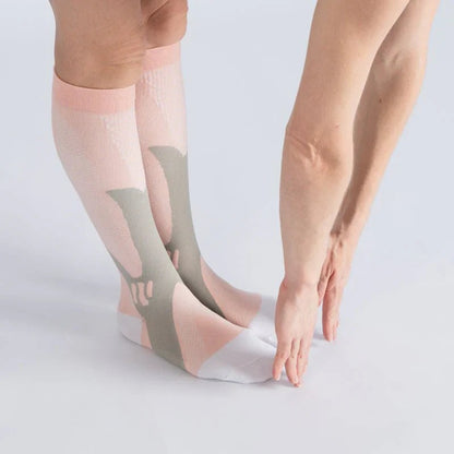 OrthoFlow™ Compression Socks - Royal Pink