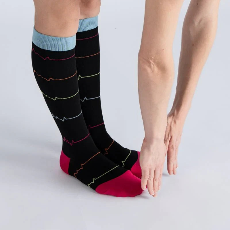 OrthoFlow™ Compression Socks - Midnight Pink Pulse