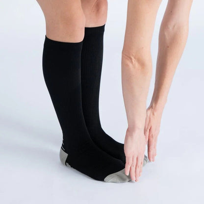 OrthoFlow™ Compression Socks - Black White