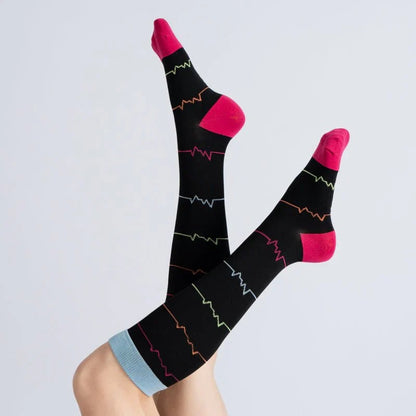 OrthoFlow™ Compression Socks - Midnight Pink Pulse