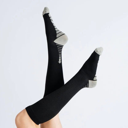 OrthoFlow™ Compression Socks - Black White