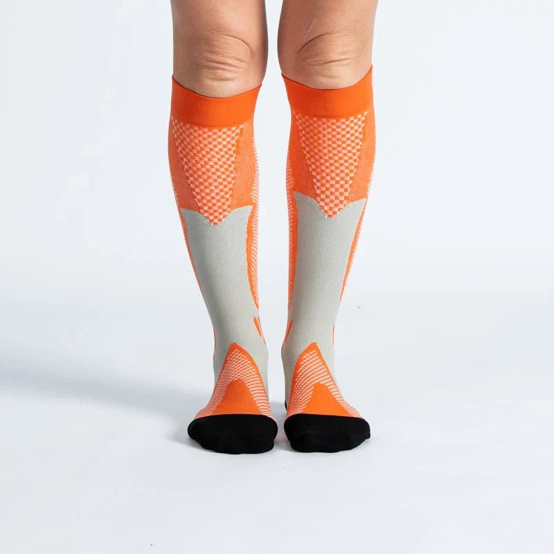 OrthoFlow™ Compression Socks - Green White