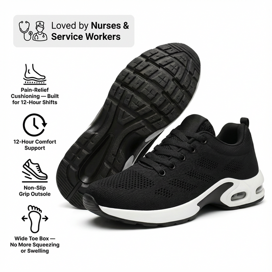 Orthora™ Pro — 12-Hour Shift Shoes for All-Day Foot, Knee & Back Pain Relief